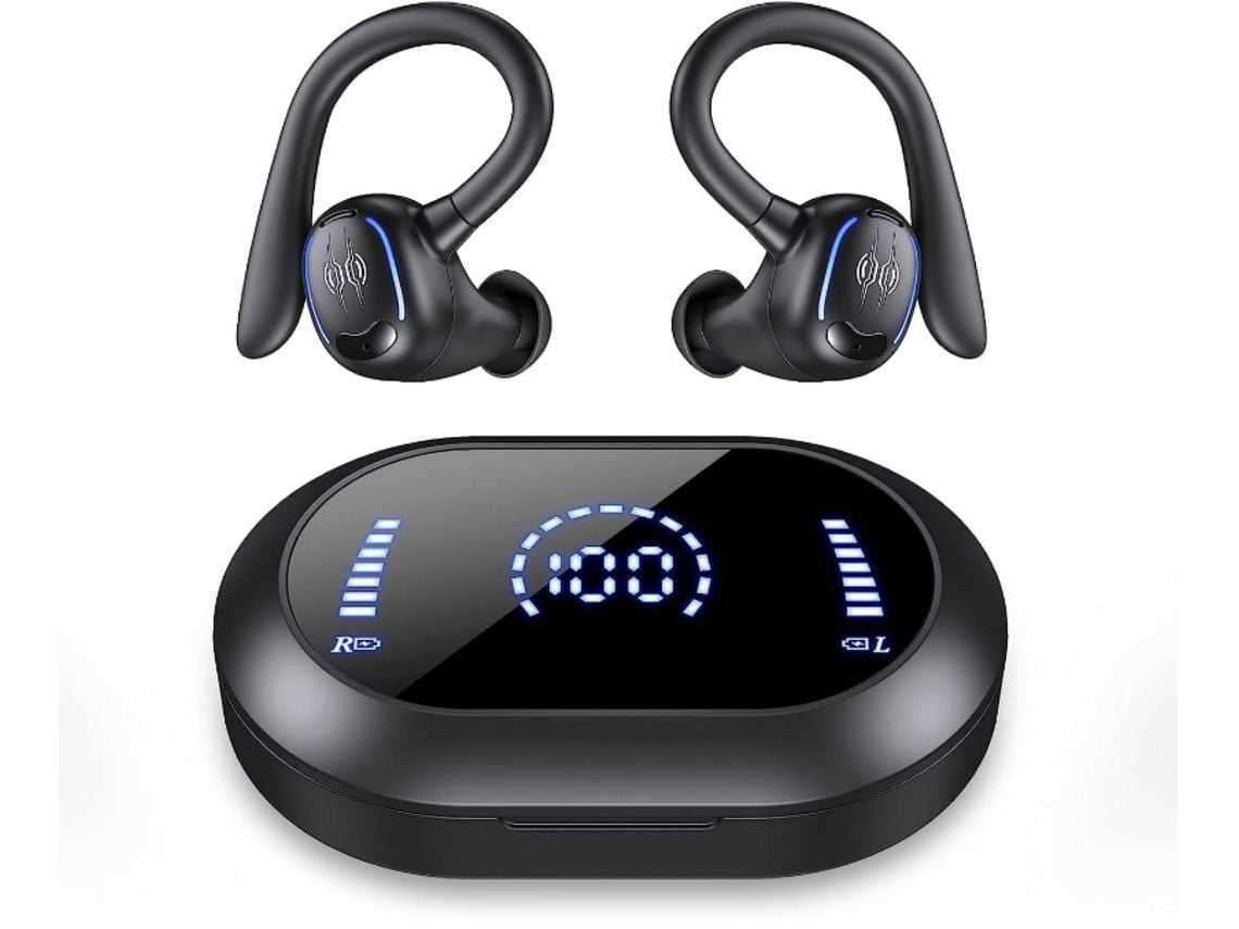Auriculares Sin Horas De Reproducción Dual Power Display Bluetooth Negro VEANXIN