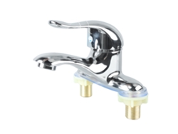 Grifo para lavabo de baño que mezcla agua caliente y fría con una sola mano