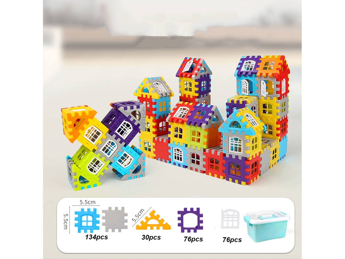 Juguete De Bloques De Construcción Para Niños 240pcs Con 76 Piezas De Ventana 3d Interlockable Educativo