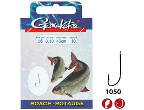 Conjunto de 10 ganchos GAMAKATSU Roach LS-1050