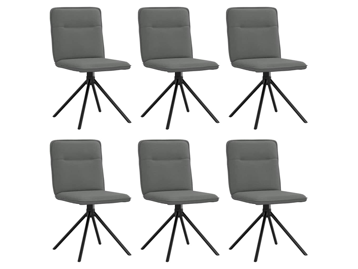 Maison Exclusive - Sillas De Comedor 6 Unidades Tela Gris Oscuro