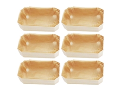 6 Moldes De Pan De Madera Antiadherentes Para Pan Francés Tarta Y Tostadas Con Buena Conductividad Térmica 14x9,5x5cm