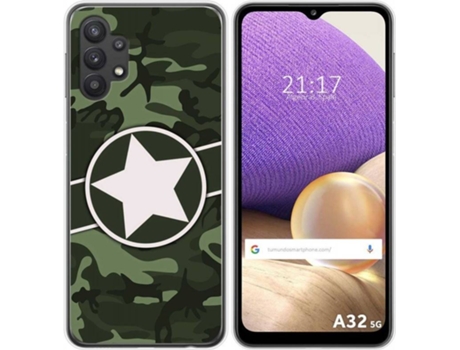 Carcasa Samsung Galaxy A32 5G TUMUNDOSMARTPHONE Camuflaje 01 Multicolor