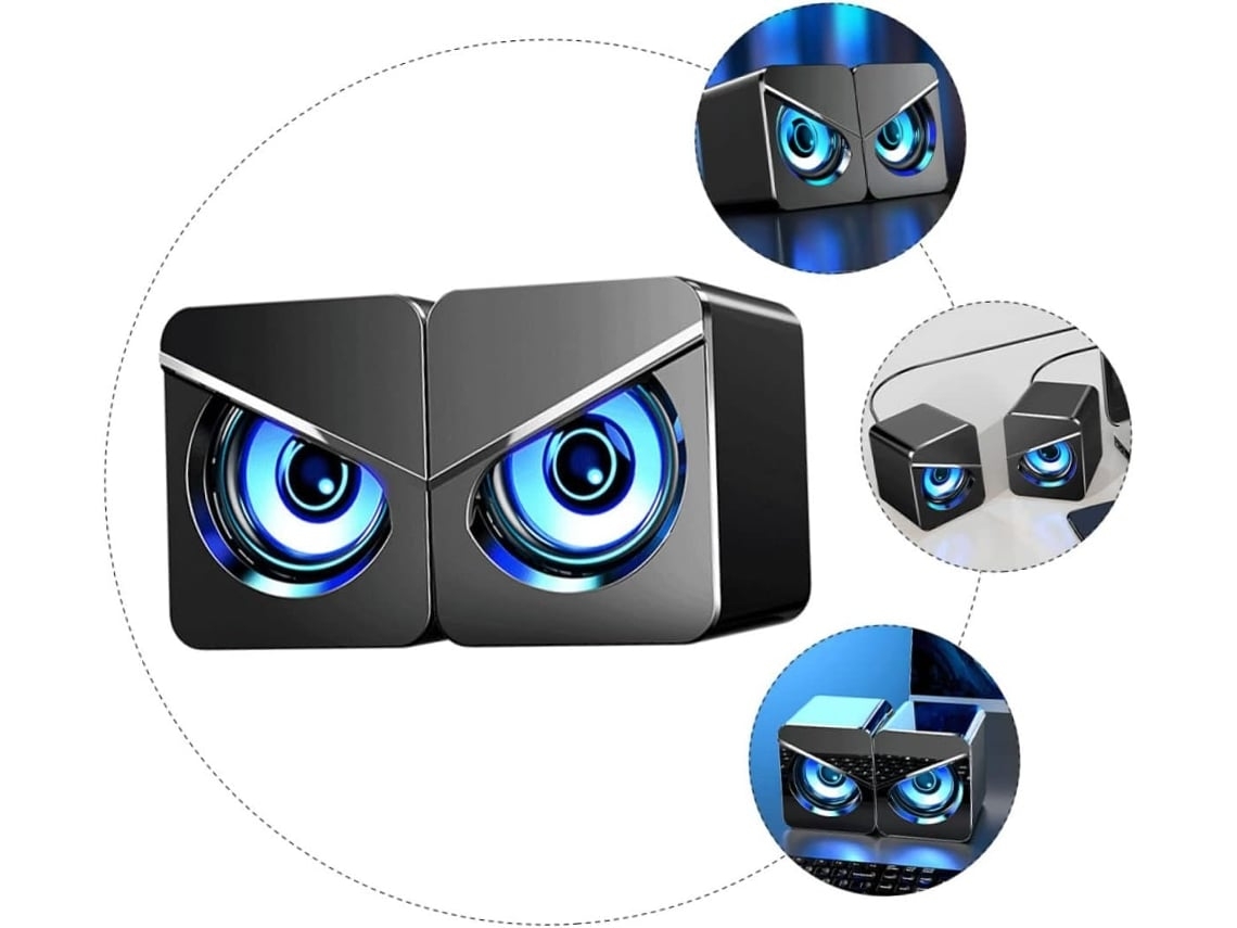 Mini Alto Falante Usb Com Fio Para Computador Subwoofer Áudio De Computador 