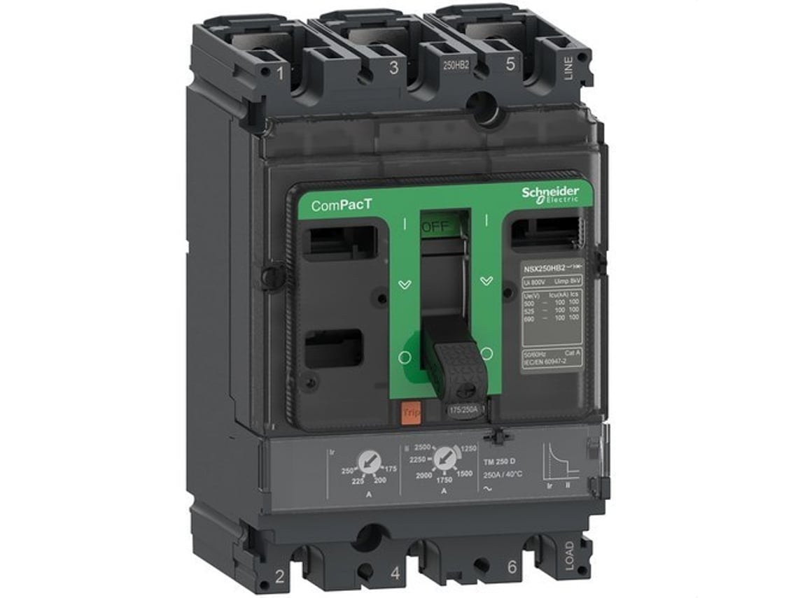 Interruptor automatico ComPacT NSX250F 36kA AC 3P3R 250A TMD SCHNEIDER ELECTRIC