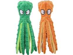 2026-32933-juguetes Para Perros, Peluches Sin Relleno Con Chasquidos Para Morder, 2 Pack, Amarillo+verde