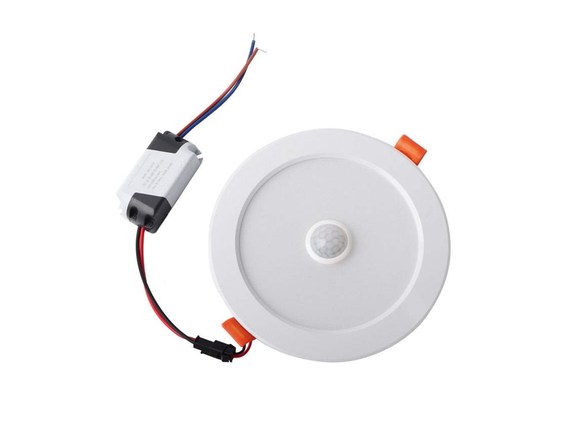 2026-lámpara Empotrada De Techo Led 12w Ac85-265v Con Sensor De Movimiento Cuerpo Humano Luz Blanca Cálida 3000k Para Hogar Interior