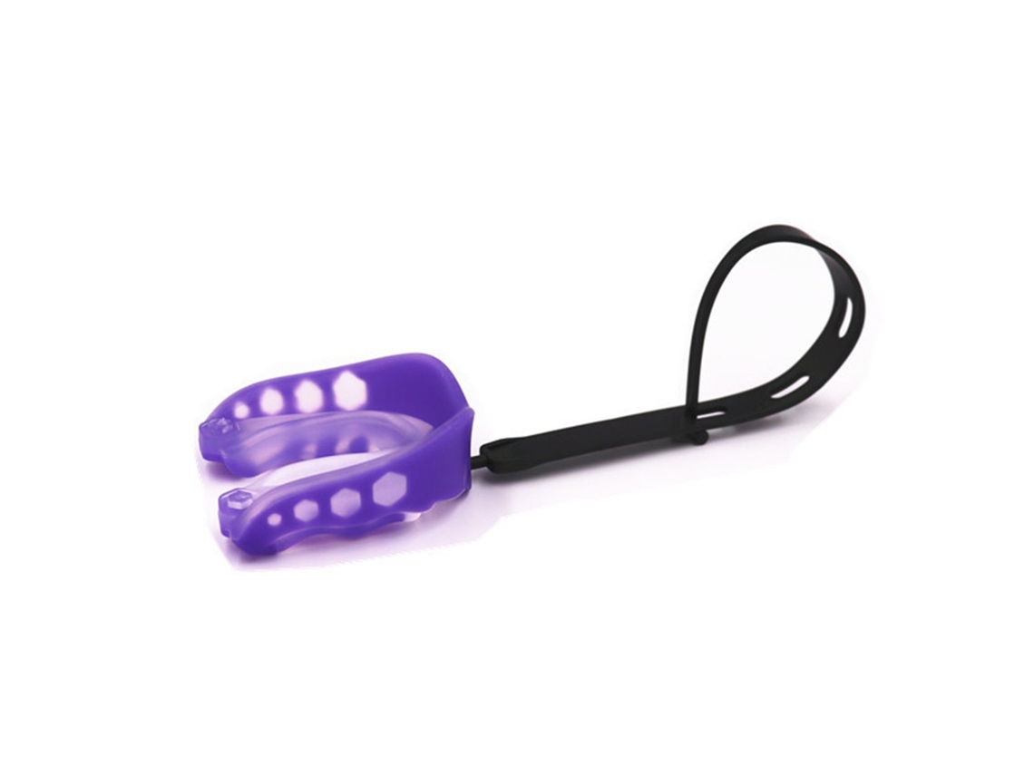 Protector Bucal Deportivo Con Correa De Eva Para Boxeo, Baloncesto, Fútbol Y Hockey - Morado