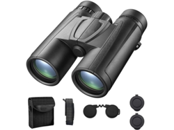 Binoculares 10x42 HD para adultos, conciertos, viajes, aves, deportes, juegos, duraderos, ligeros, regalo, color negro, Yizhood