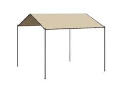 Tienda toldo VIDAXL acero y tela beige (4x4 m)