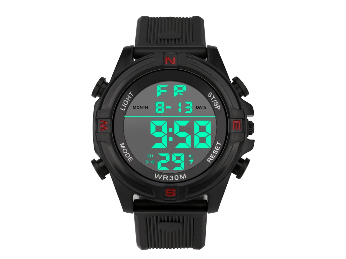 Reloj Deportivo Electrónico Digital Casual Para Niños Y Adolescentes Rojo Dzb11