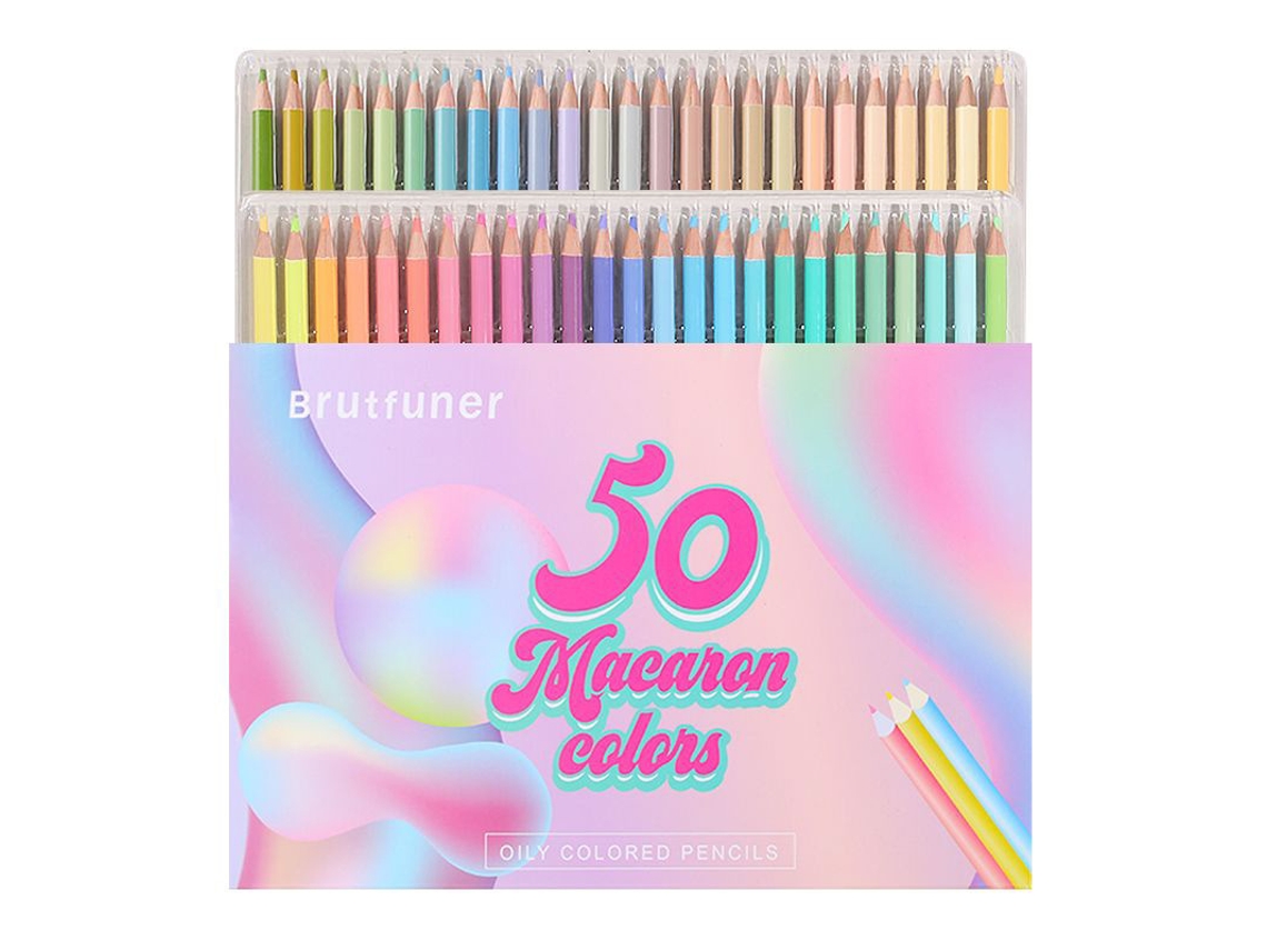 Macaron 50 cores Lápiz de cor Lápiz de desenho pastel profissional Lápiz de cor suprimentos de arte para artista