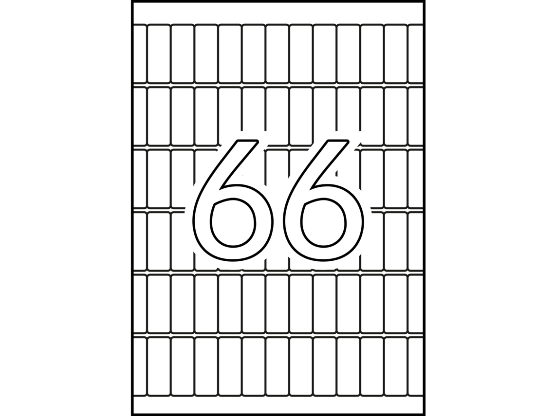 Etiquetas & Eadas con Adhesivo 15 Hojas APLI (Blanco - A5 12 X 30 mm)