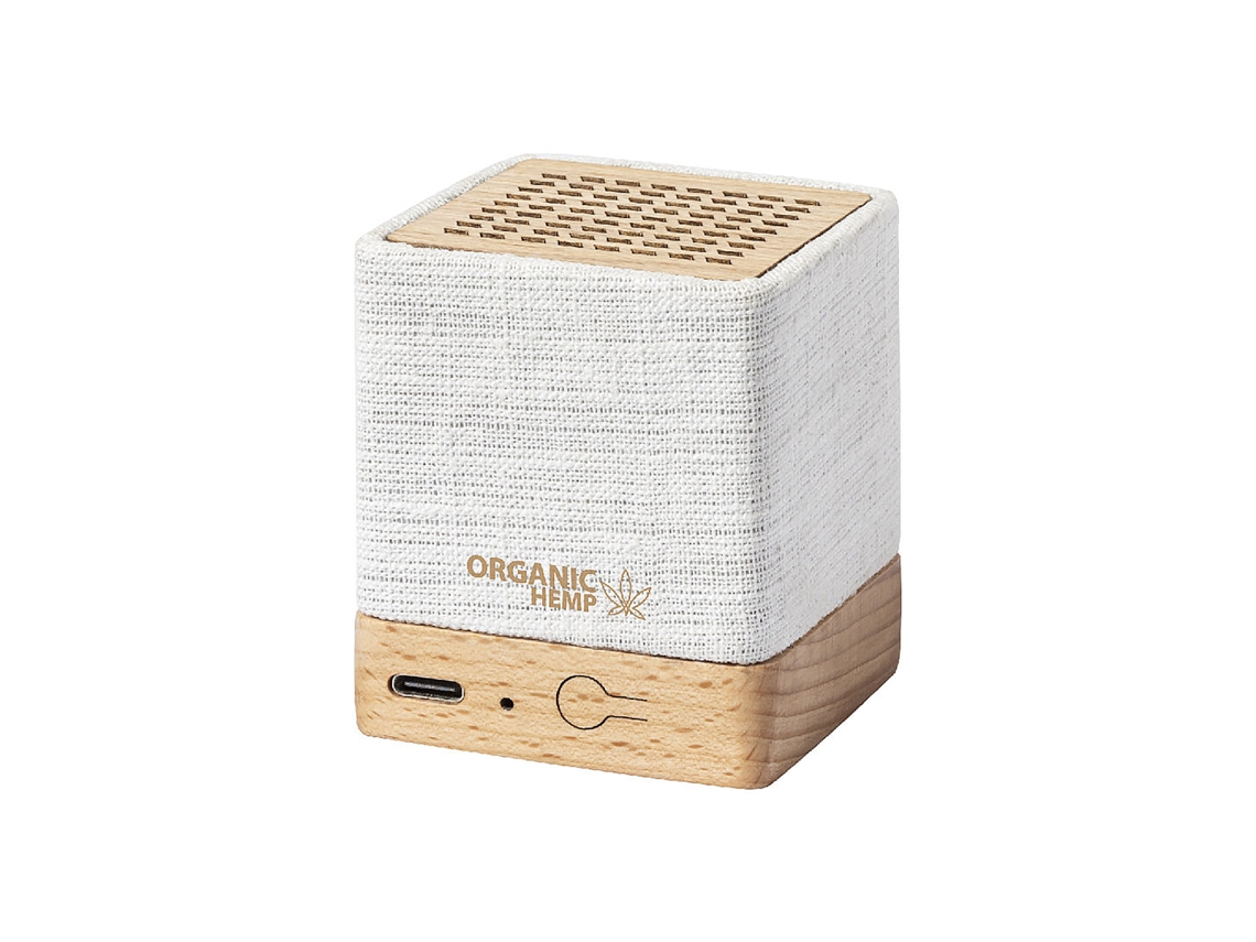 Altavoz Nature Cáñamo Y Madera Bluetooth. Potencia Sonido 3w. Batería 300 Mah