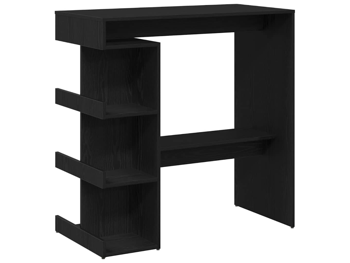 Maison Exclusive - Mesa De Bar Con Estante Roble Negro 100 X 48 X 101,5 Cm