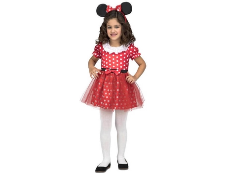 Disfraz de Niña DISFRAZZES Ratoncita Roja Con Tutú (Talla: 3 a 4 años)