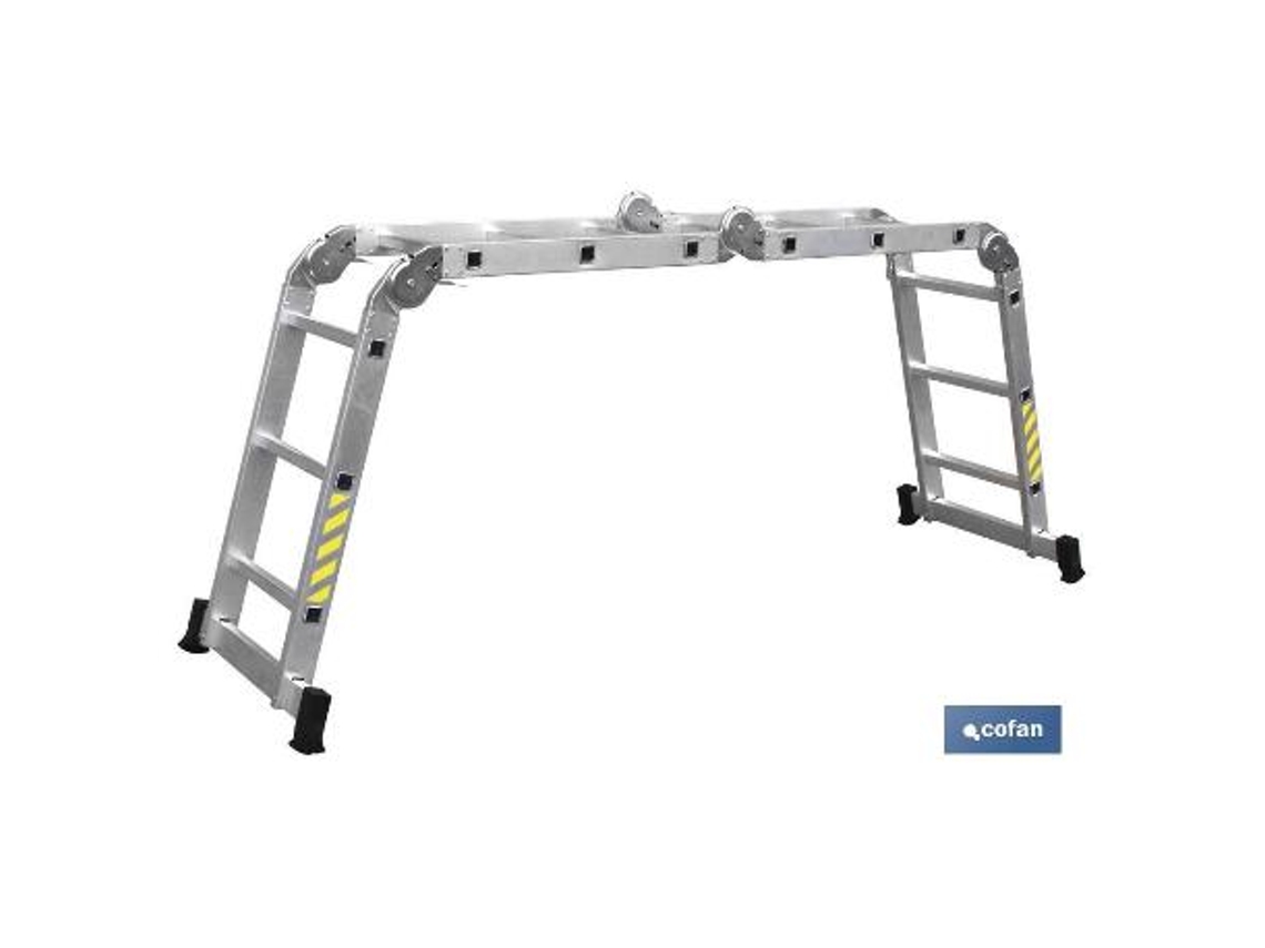 Escalera multiusos alum. 4x3 peldaños y 3,25 mts