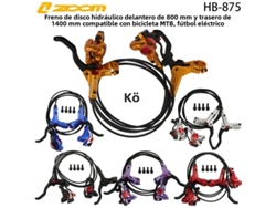 Freno de disco hidráulico para bicicleta de montaña Zoom HB 875 (800 mm delantero, 1400 mm trasero), accesorios para bicicleta Vayotoy