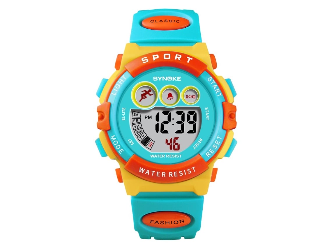 Reloj Electronico Para Ninos Resistente Al Agua Reloj Deportivo Para Ninos Reloj Electronico Colorido Azul Naranja ECELEN Worten.es