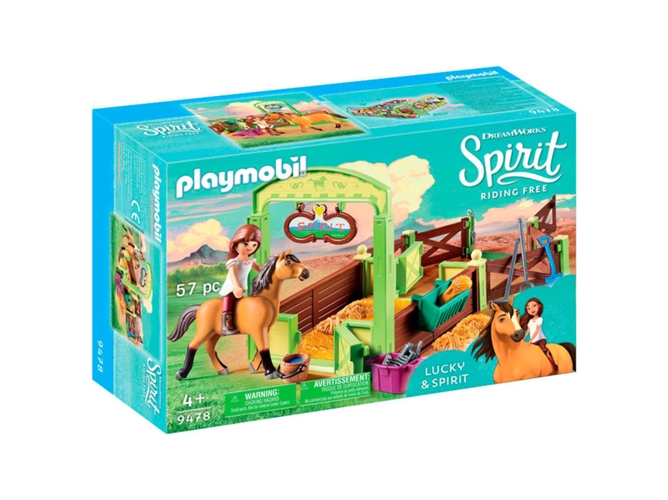 PLAYMOBIL Spirit: Establo de la suerte (Edad Mínima: 4 - 57 Piezas)