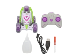 Coche Eléctrico Acrobático Teledirigido De 2,4 Ghz Con Luces Y Música, Coche De Carreras Infantil Morado De 3,7 V