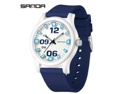 Reloj De Cuarzo Estilo Coreano Para Estudiantes (azul Oscuro), Esfera 3d Creativa, Resistente Al Agua.