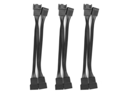 Cable De Extensión De 3 Piezas, Adaptador De Cable De 1 A 3 Y 4 Pines Para Ventilador De Cpu De Carcasa De Computadora