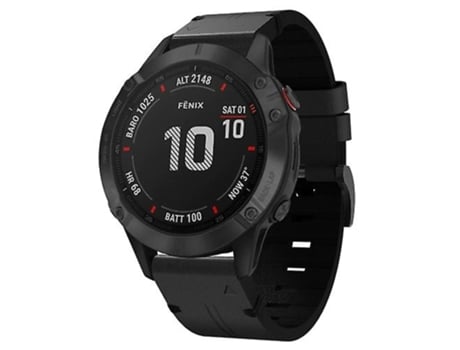 Correa para Garmin Fenix 6 Pro GPS 22 mm Correa de Reloj con Hebilla de Acero y Cuero Negra VENISYMLIS