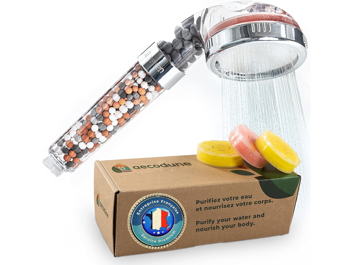 Filtro de ducha revolucionario, material ABS ecológico que garantiza un diseño de alta presión y un sistema de filtración para un rendimiento óptimo, Uni Fit.