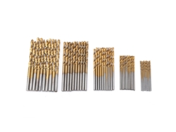 50 Piezas De Brocas De Acero De Alta Velocidad Y Titanio, Mini Brocas Helicoidales Manuales Para Taladrar.