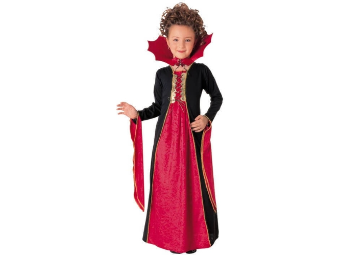 Disfraz de Niña DISFRAZZES Vampiresa Gótica Roja (Talla: 5 a 7 años)