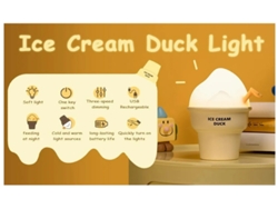 Luz Nocturna L55 Yizhood Helado Pato Usb Amarillo