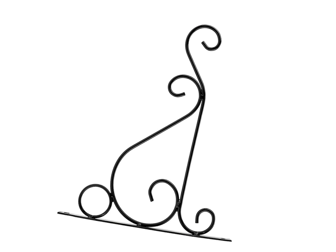 Soporte de pared para plantas, de hierro, 25x21 cm, con gancho para jardín y balcón.