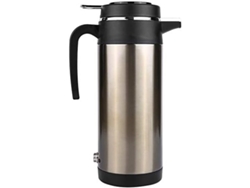 Termo Eléctrico De 1200ml, 12v/24v, Hervidor Eléctrico Para Coche, Termo De Viaje De Acero Inoxidable, Botella De Agua Calentada De 12v