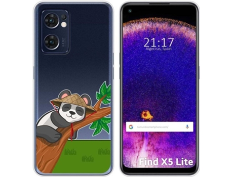 Carcasa Oppo Find X5 Lite 5G TUMUNDOSMARTPHONE Dibujos Transparente Panda Multicolor