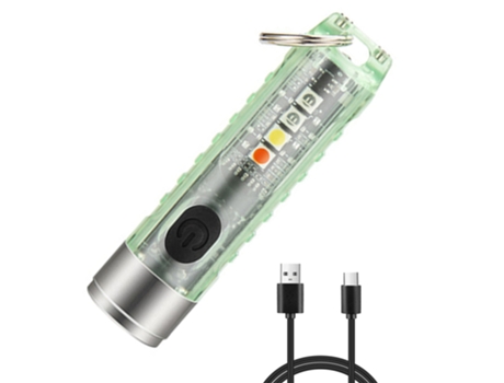 Mini LED Flashlights USB Rechargeable Small Keychain Flashlight , Portable Pocket Flash Light for Daily Using, Backpacking, Camping and Hiking etc