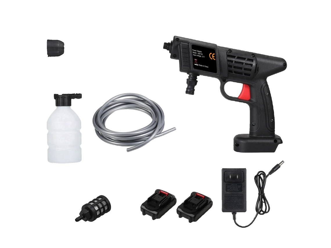 Hidrolavadora inalámbrica de alta presión, 150 PSI, 21 V, enchufe UE, batería OEM