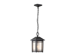 Luz de techo al aire libre QUOIZEL (QZ-Cedar-Point8-M-BK) Cedar Point Aluminio, vidrio semilla transparente E27