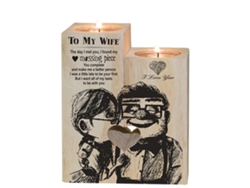 Portavelas De Madera Con Forma De Corazón: Regalo Ideal Para Eventos.