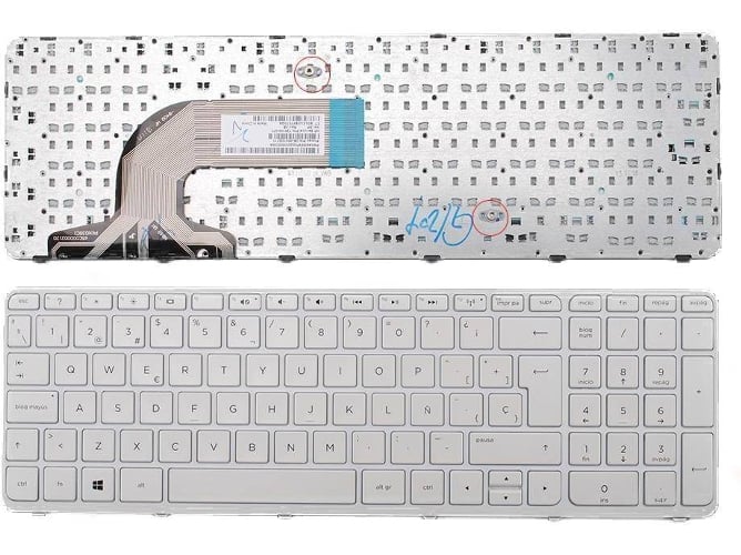 Teclado para Portátil HP Pavilion 15-N000 Blanco