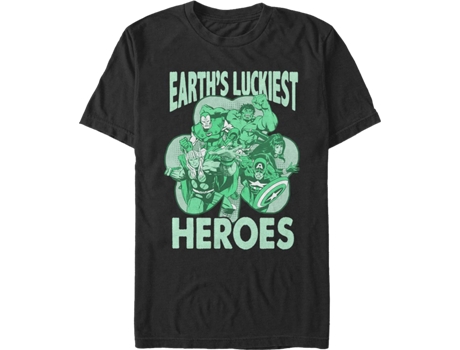 Camiseta de Hombre SUPERHEROMARVEL Avengers Earths Luckiest Heroes Marvel Algodón (3XL)