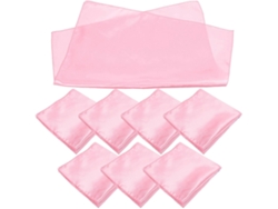 Rebe-8 Servilletas De Seda Suaves Lavables Para Cena Absorbentes Con Diseño Clásico Para Fiesta Y Hogar 43x43cm Rosa