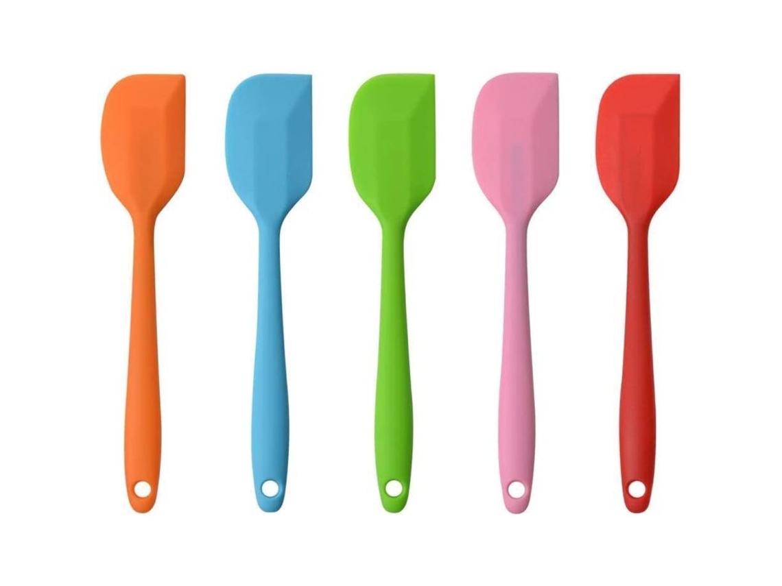 Espátulas De Silicona Resistente Al Calor Con Núcleo De Acero Inoxidable Para Cocina Horneado Y Mezcla