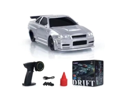 Mini coche RC 1/43 4WD 2.4G de alta velocidad, modelo GTR, coche de derrape con control remoto, juguete para niños Aeuzwr