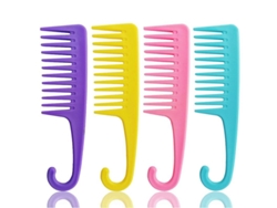 Peines De Dientes Anchos Para La Ducha, Peine Desenredante Con Gancho, Peine Para Cabello Húmedo Y Seco.