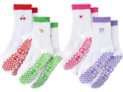 Calcetines Deportivos Para Mujer Con Cobertura Completa Del Tobillo Y La Punta - Agarre De Silicona Para Pilates