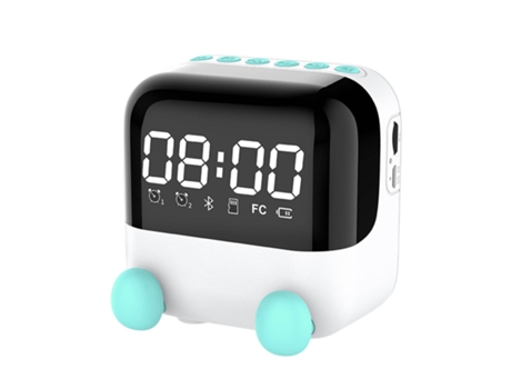 Reloj despertador digital con espejo Altavoz Bluetooth inalámbrico a prueba de agua