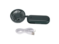 Mini ventilador portátil, flexible y recargable para escritorio, ideal para viajes, uso en interiores y exteriores. BRILVIBERA