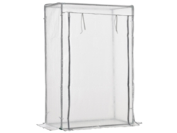Invernadero De Malla De Pe Blanca Con Puerta De Acero Para Invierno, 101x50x150cm.