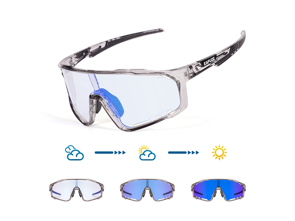 Gafas de ciclismo fotocromáticas unisex con protección UV400 MDUG (azul 5)